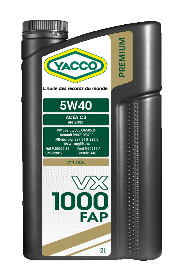 Yacco VX 1000 FAP 5W40 — Купить | 3025 01