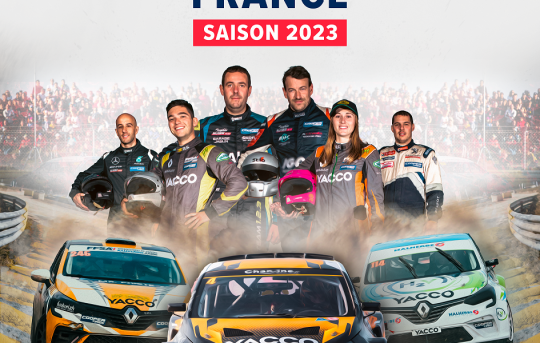 Официальный постер французского чемпионата RX 2023 с Yacco в качестве верного партнера.